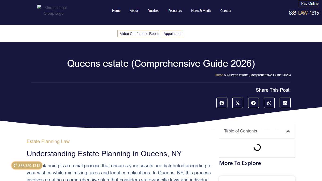 Queens estate (Comprehensive Guide 2026) Morgan Legal Group PC