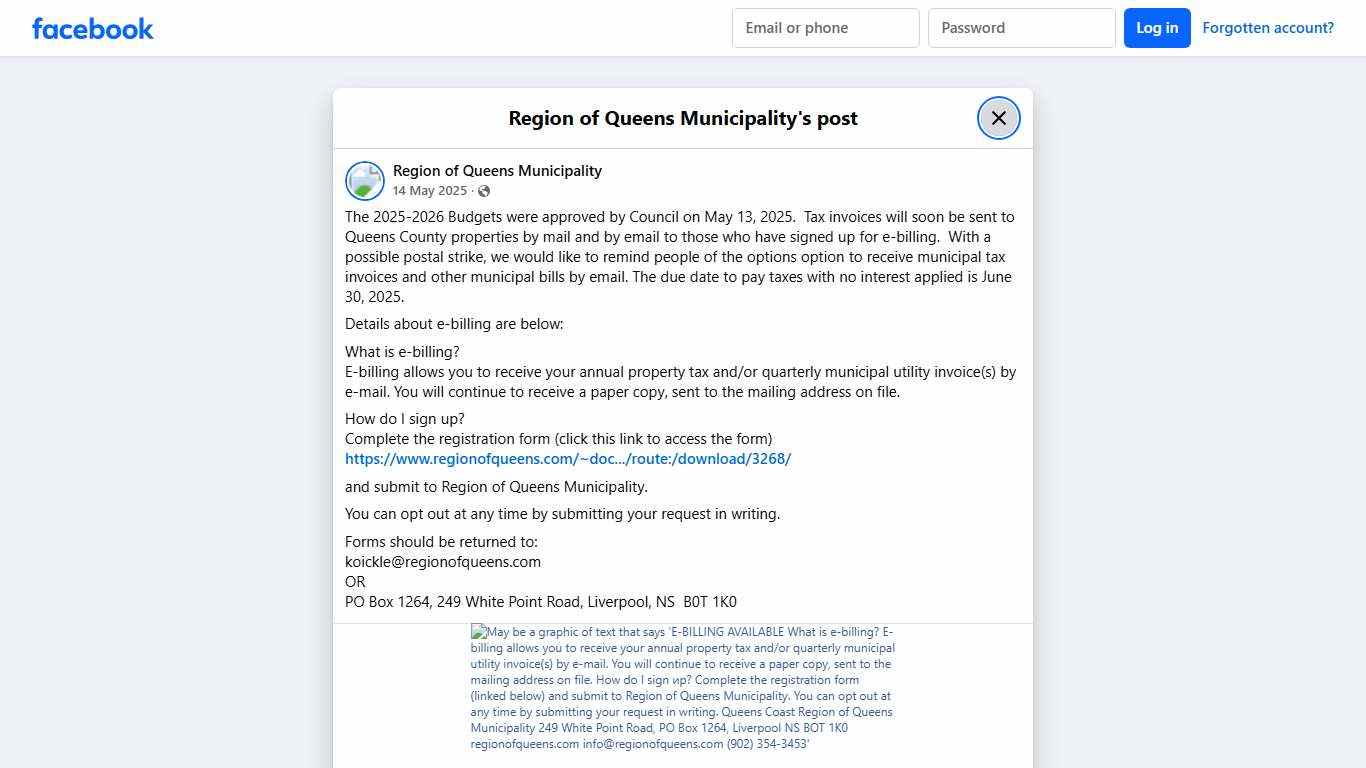 The 2025-2026 Budgets were... - Region of Queens Municipality Facebook